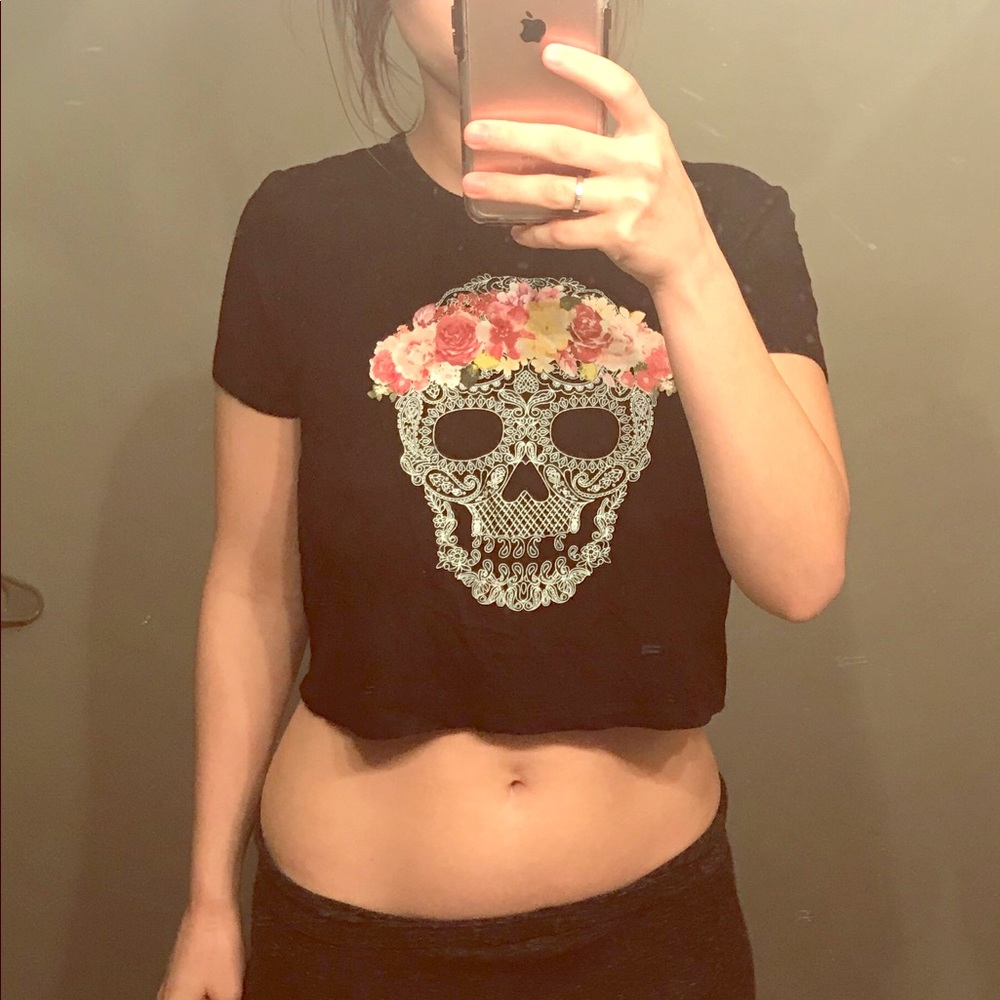 Juniors “Disney” crop top short sleeve shirt